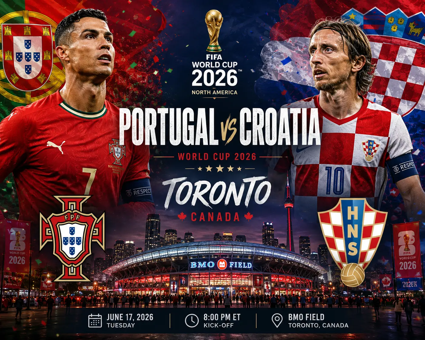Portugal vs Croatia World Cup Match 2026 in Toronto
